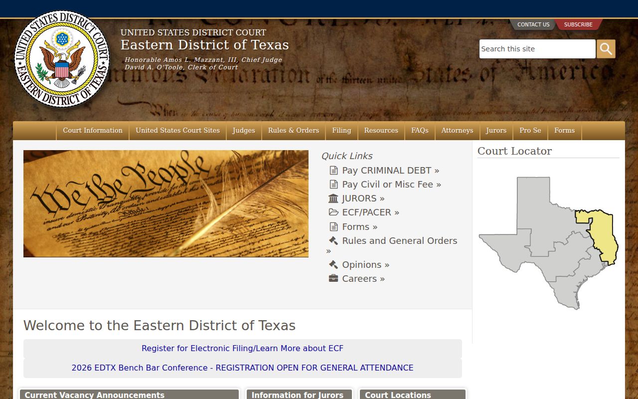 Leon County arrest warrant guide linking to the Eastern District of Texas federal court